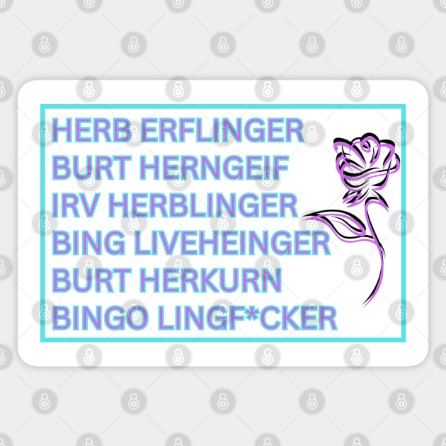 Herb Ertlinger Winery Moira (Black/Purple) Sticker by SocietyTwentyThree